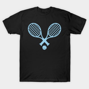 Tennis Rackets Blue T-Shirt